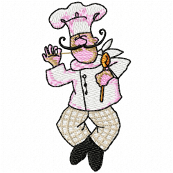 Chef Embroidery Design 12